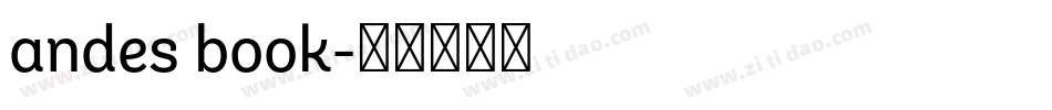 andes book字体转换